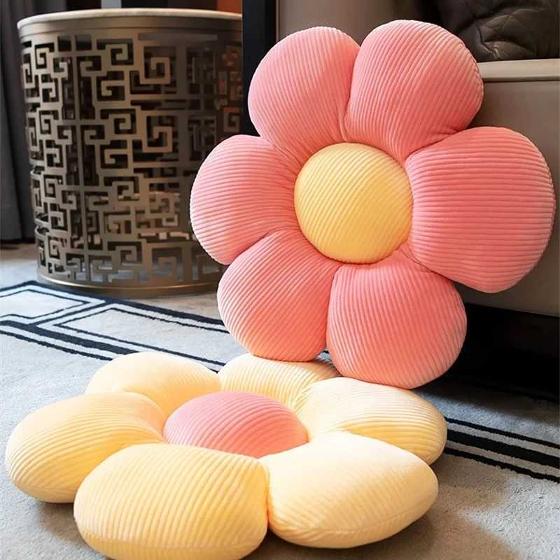 Stuffed Six Petal Flower Cushion Girly Room Decor SunflowerSetting for Kids Bedroom Seat Bay Window Pink FlowerM251119