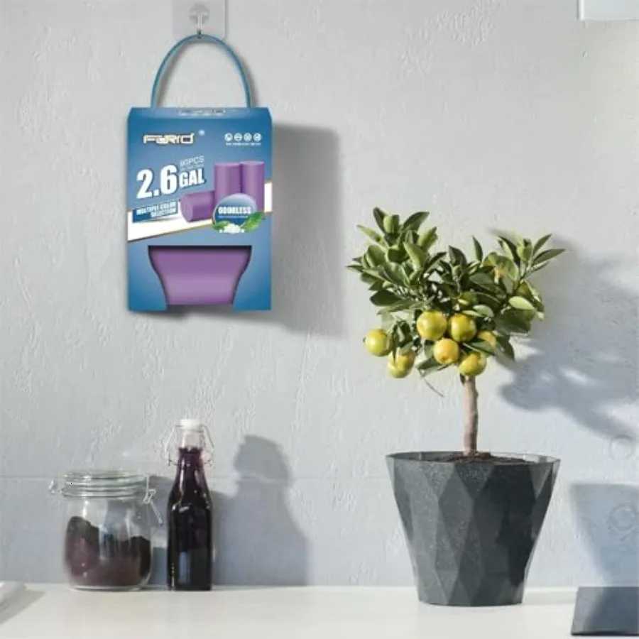 26 Gallon Colored Durable Unscented Trash Bags for Bedroom Bathroom Kitchen Office and Home Use LongLasting LeakProof Liners w C251119