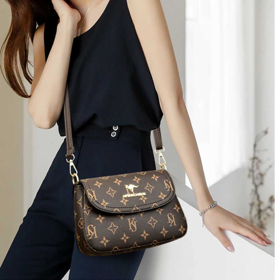 Retro Fashion Print HIgh Quality Handbag Purse Women Casual Crossbody Bags for Women Shoulder Bags Luxury Ladies Tote 2024W251119