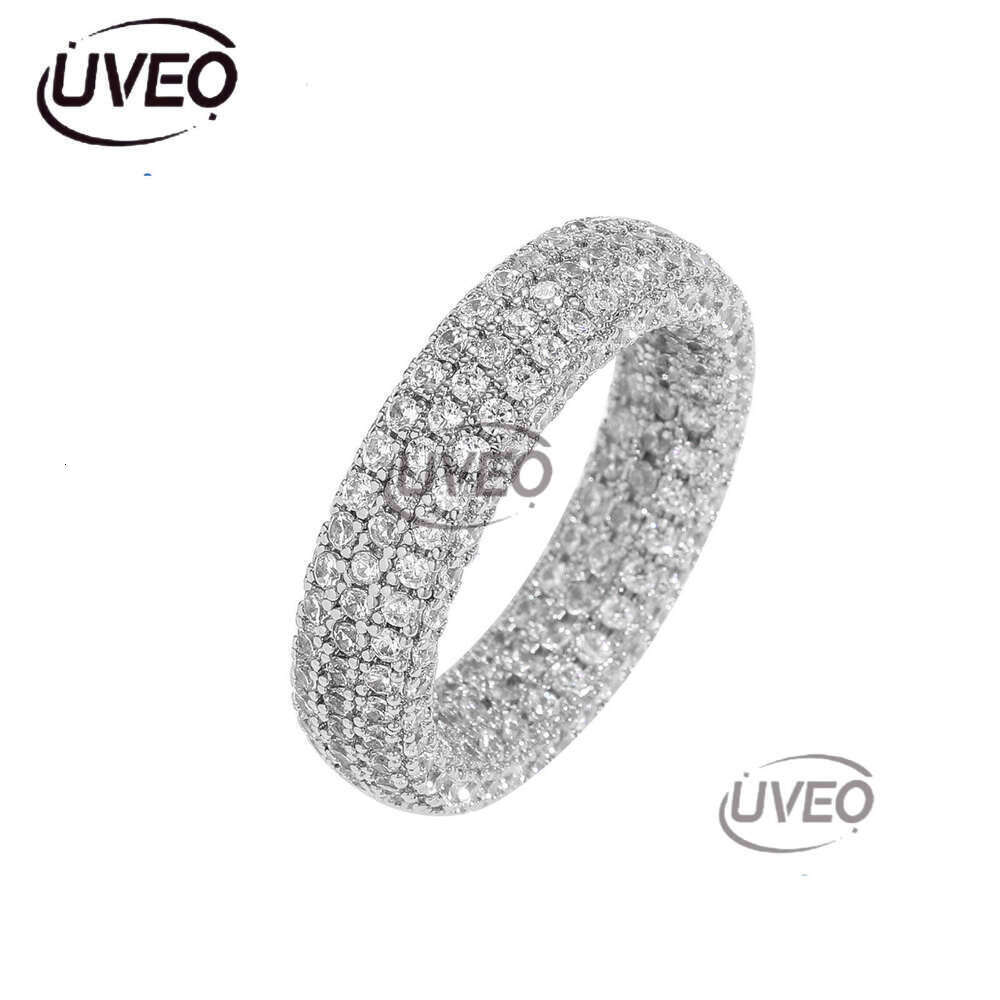 Luxury Hip Hop Colored Ice out VVS Moissanite ring, GRA certified, 925 sterling silver, men and women Free delivery