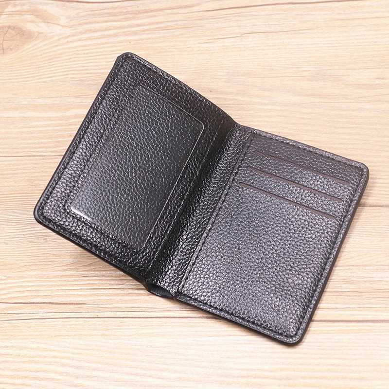 PU Leather Wallet For Men Women Soft Fashion Short Bifold Slim Mini Small Thin Mens Purse With ID Business Credit Card CaseT251119