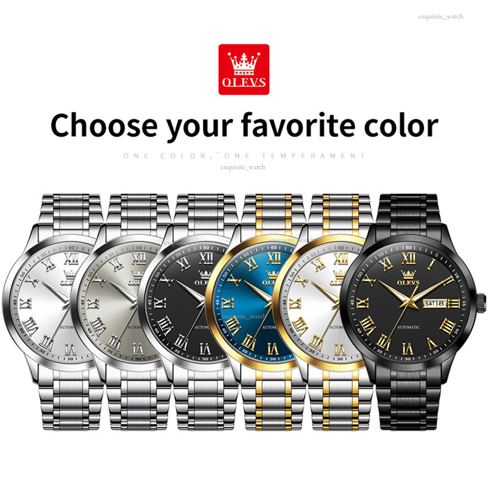 OLEVS Brand Designer Men's New Roman Digital Watch World-renowned Craftsman Style Luxury Waterproof Mechanical Men's Wristwatch Free Shippin
