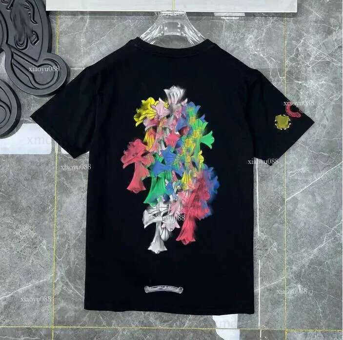 Mens ch Cross T Shirts Summer Printed Fashion Designer Man Chrome T Shirts Cotton Casual Tees Short Sleeve Hip Hop Streetwear Luxury Tshirts 3c9 O7QR