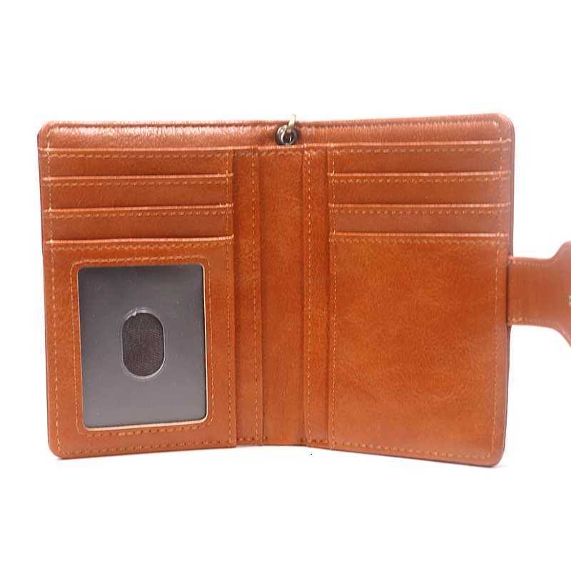 Fashion Leather Wallet For Women Retro Short Bifold Female Purse With Detachable Credit Card Holder Key Chain Zipper Coin PocketT251119
