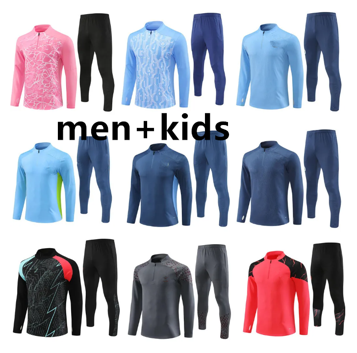 25 26 Man CITY soccer tracksuits Men and kids HAALAND DE BRUYNE PHILLIPS training kits GREALISH STERLING FERRAN MAHREZ foden jacket 10/2XL