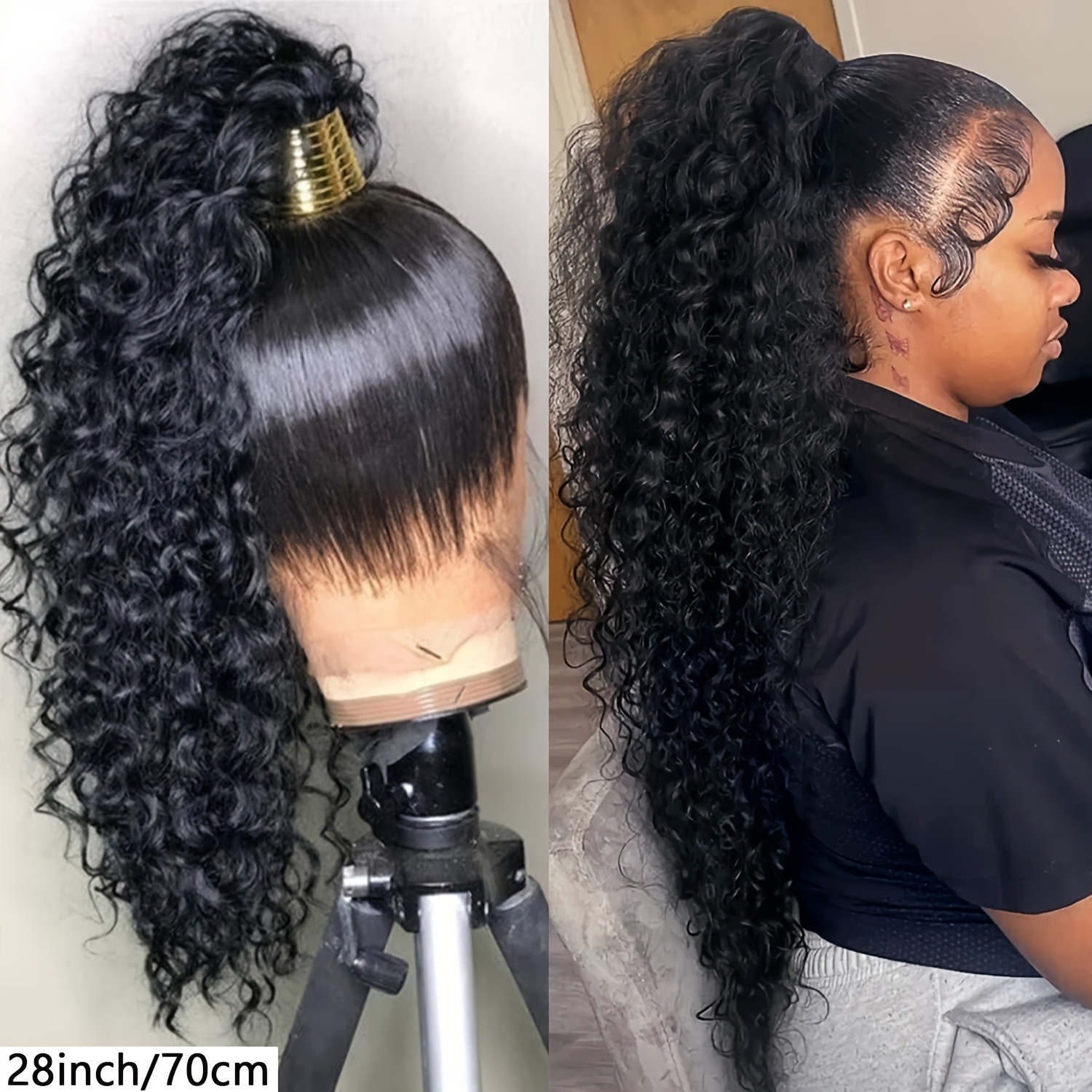 Curly Human Hair Wig 250 Density Invisible Strap 360 HD Full Lace Wig Deep Wave Frontal Wig 13x4 13x6 HD 30 Inch Water Wave Lace Front Wig Wear And Go