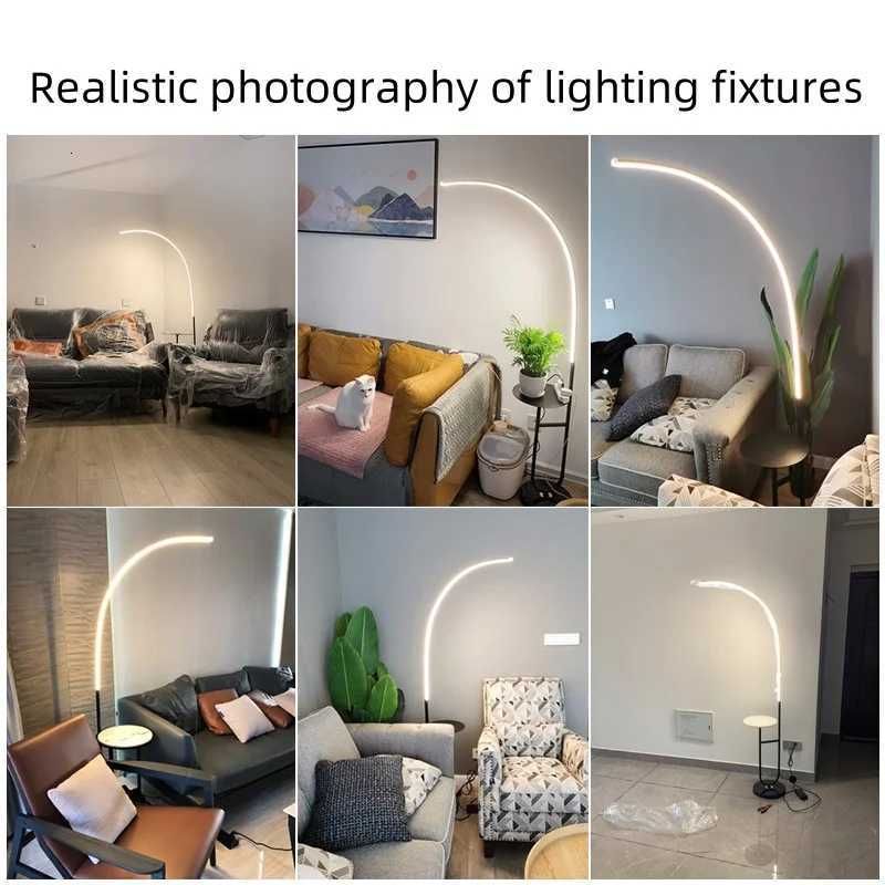 Nordic Living Room Floor Lamp Sofa Side Standing Lamp Simple Shelf Lamp Bedroom Bedside Lamp Study Fishing Light LED M251119