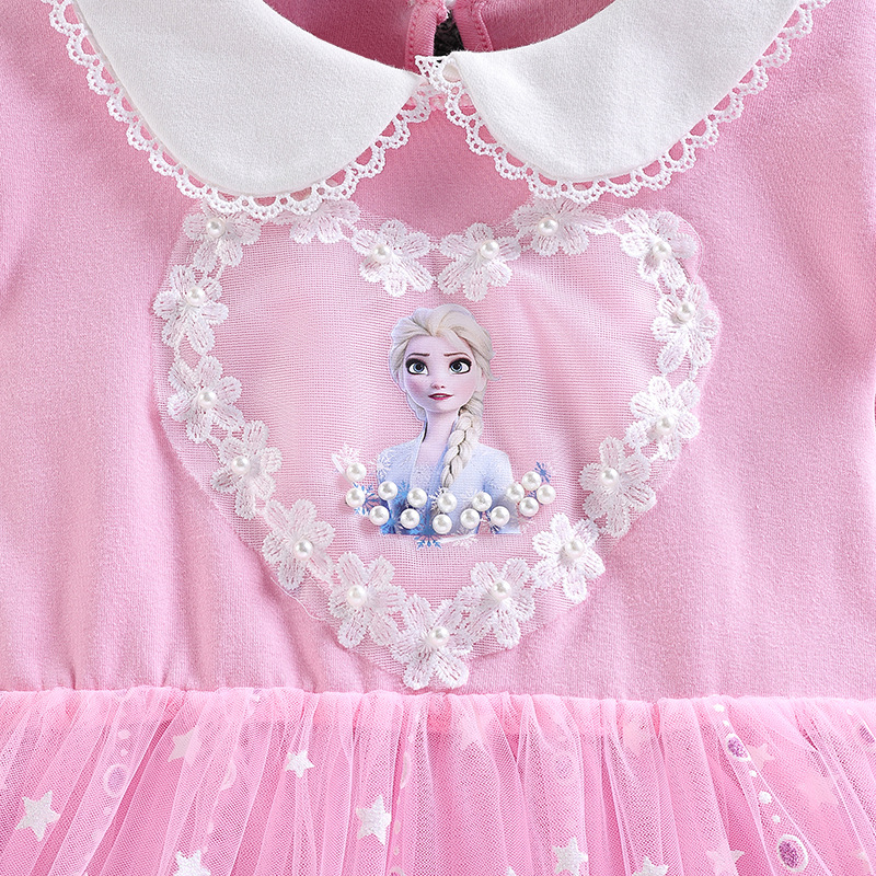 Disney Children's Designer Summer Princess Dress Birthday Party Dress Girls' Clothing Elsa Children's Clothing Elsa Dress Frozen Comfor