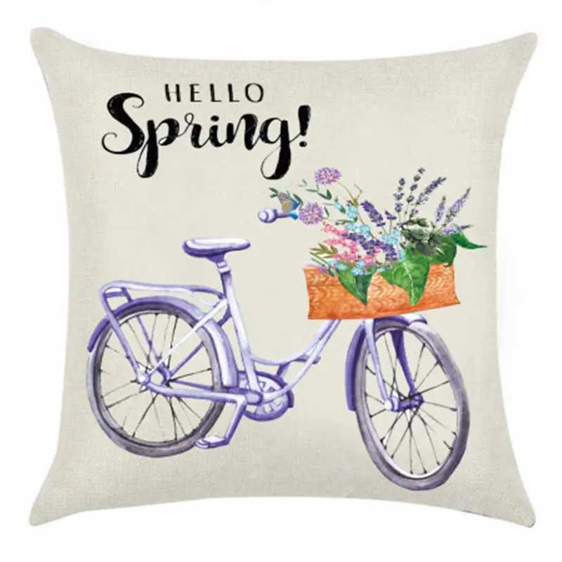 Purple flowered lavender throw covers with digital printing of short plush fabric Car-shaped sofa cushion Home decorM251119