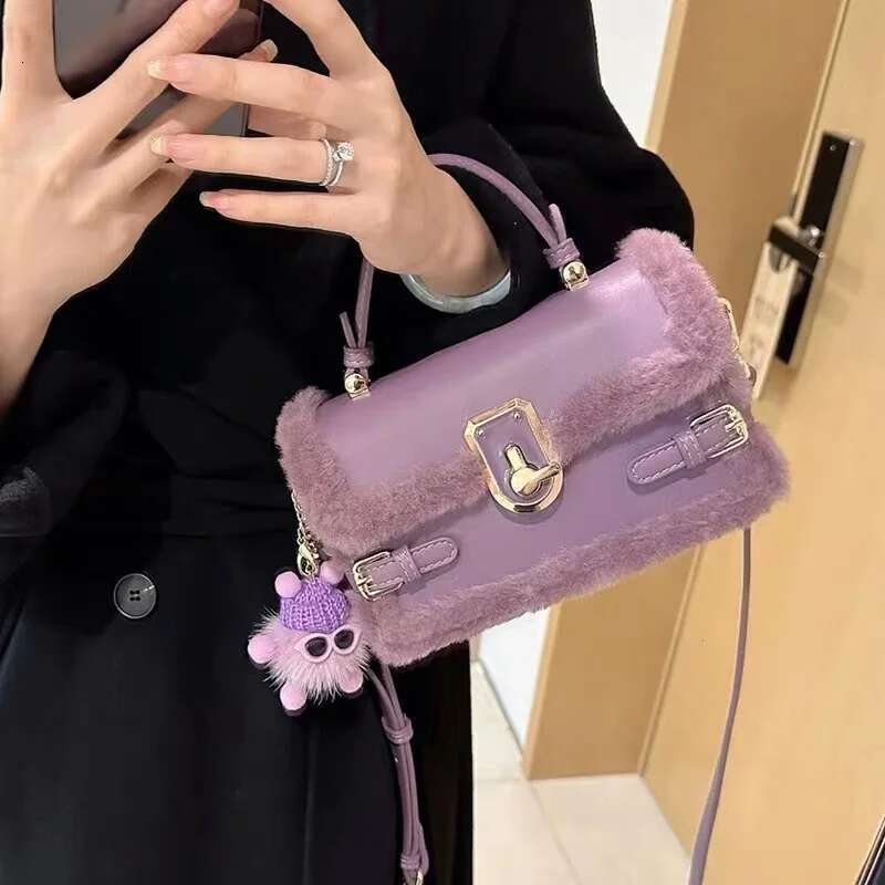 PU Leather Square Messenger Bag For Female, Monochromatic Shoulder Bags, Designer Brand Purse, Fashion, New,