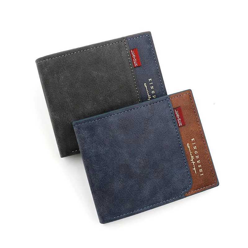 New Men Short Wallets Zipper Coin Pocket Card Holder Simple Male Purse High Quality Photo Holder Small Mens Money ClipsT251119