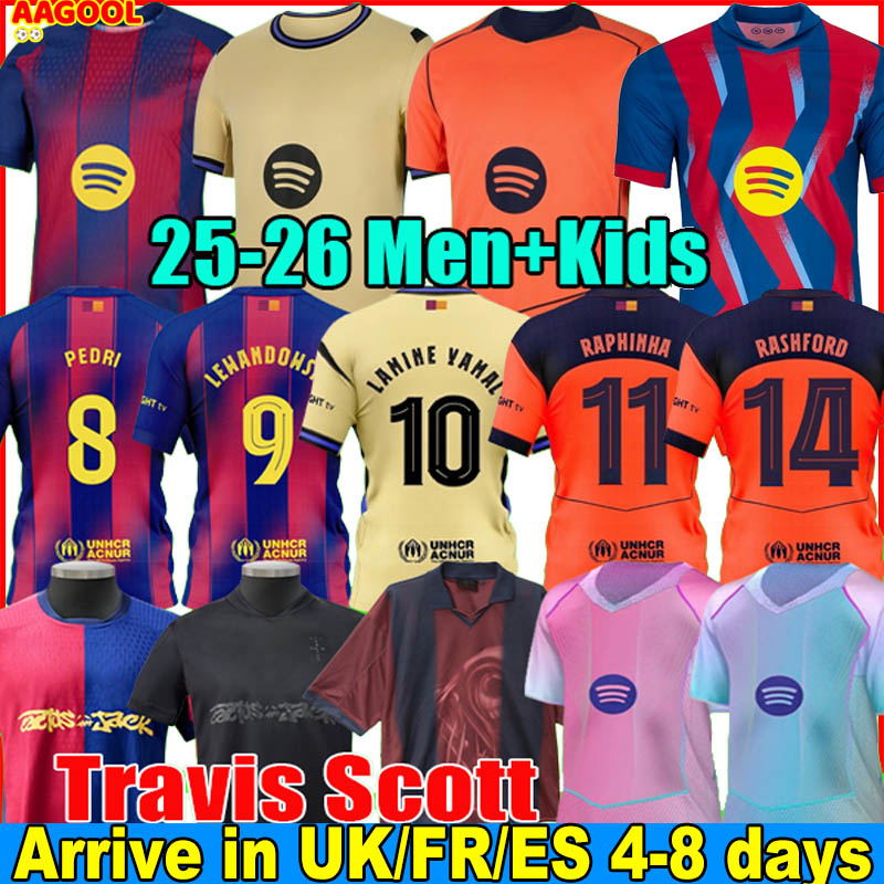 Fcb barcelona 25 26 LAMINE YAMAL RASHFORD soccer jersey RAPHINHA GAVI OLMO football kits 2025 2026 fourth barcalona football shirt men kit youth kids sets uniforms