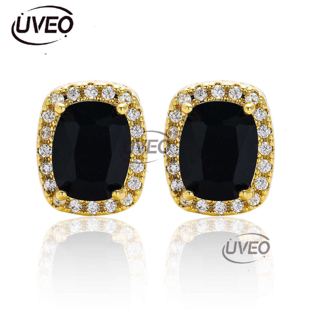 Luxury Hip Hop all hip hop colored ice out VVS Moissanite men's and women's earrings Free delivery
