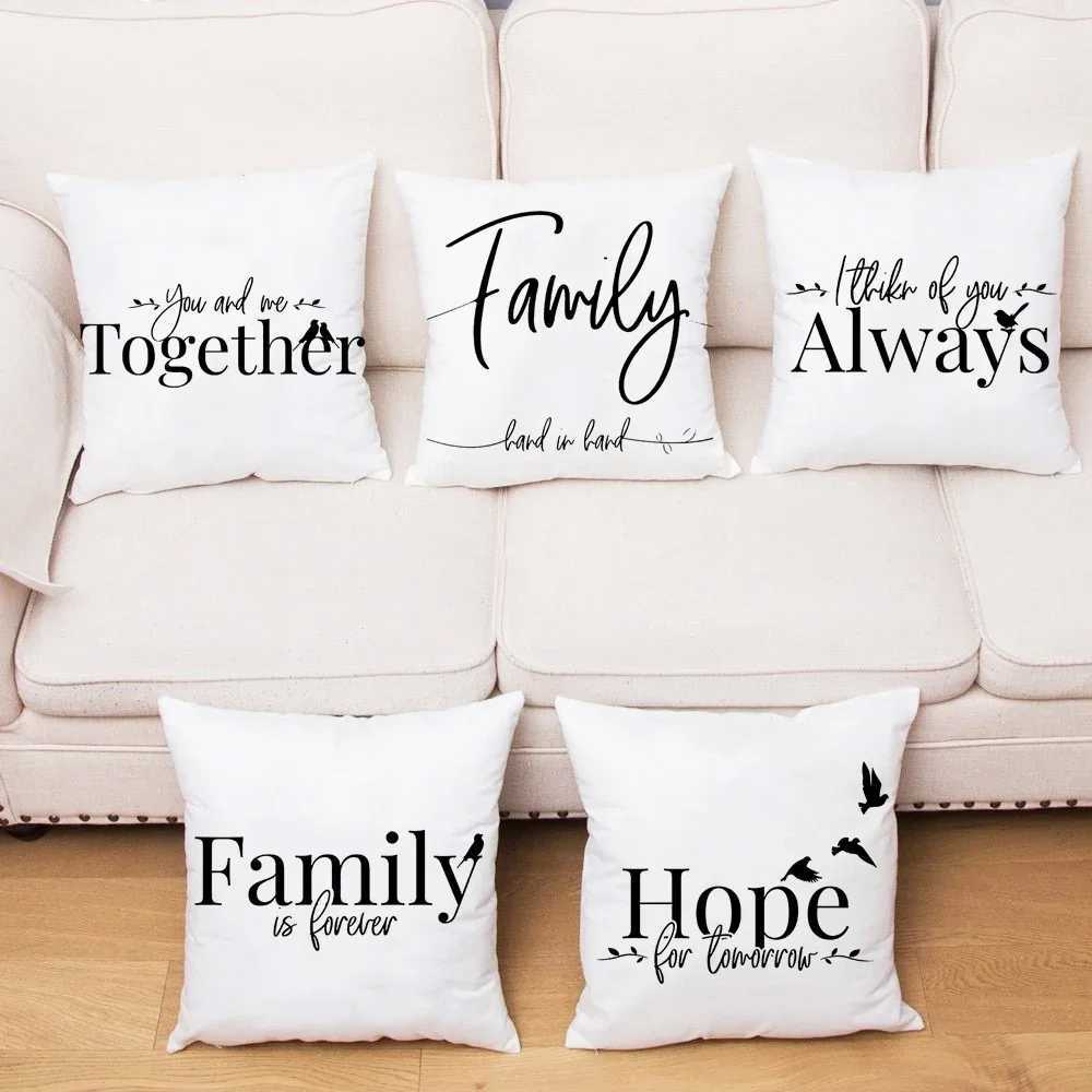 Home Decoration Car Sofa Living Room Cushion Cover Black and White Geometric Printing Square caseM251119