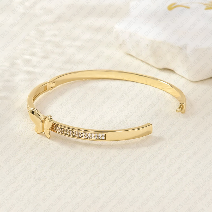 Designer Bracelet Bracelet for Women Bracelets Flower Bangle Full Pave Bangles Luxury Jewlery Designer for Women Elegant Timeless Sparkling Gift Premi