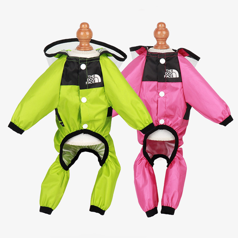 Dog Rain Coat Pet Clothes Waterproof Canine Raincoat With Clear PU Material Perfect For Every Season