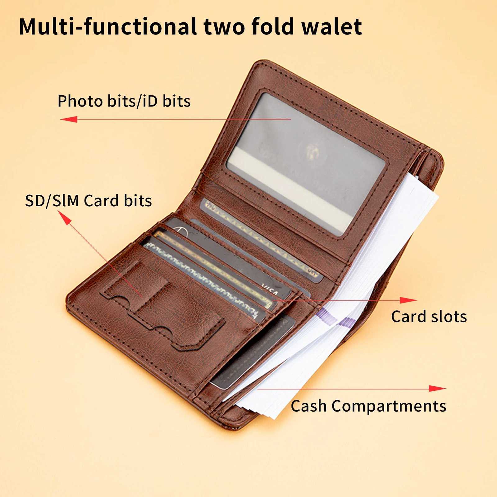 Classic Style Wallet PU Mens Wallet Short Mens Wallet Mens Fashion High QualityT251119