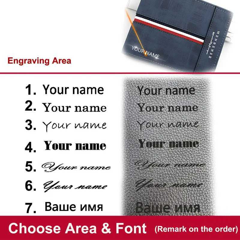 Name Customized Men Wallet High Quality Coin Pocket New Short Male Wallet Simple Card Holder Mens Wallet Money ClipsT251119