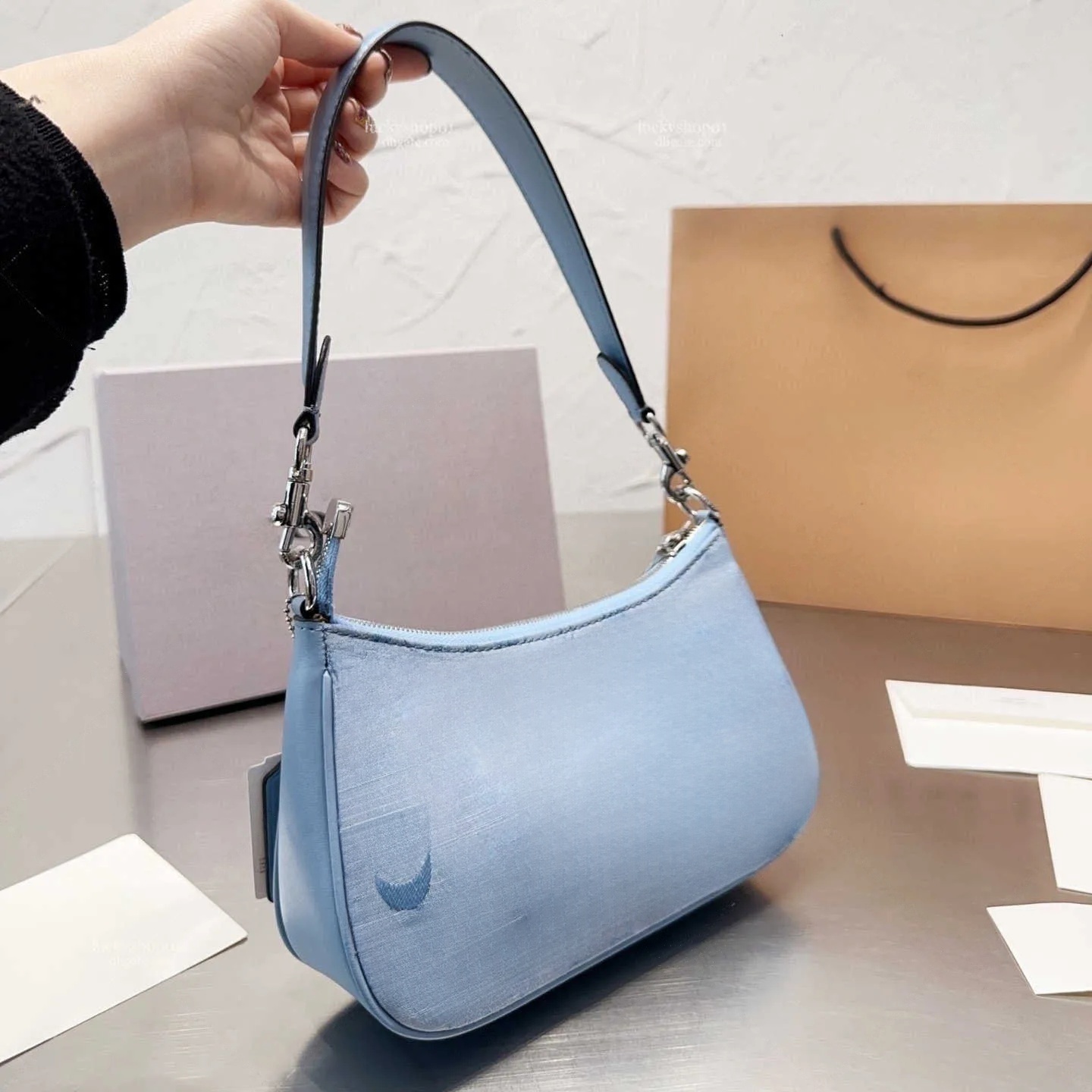 Designer bags luxury women bags HalfMoon Shoulder Baguette Purse for Women Handbag with Chain purse Teri bags Armpit tote leather denim Clutch wallet Hobo bum purses