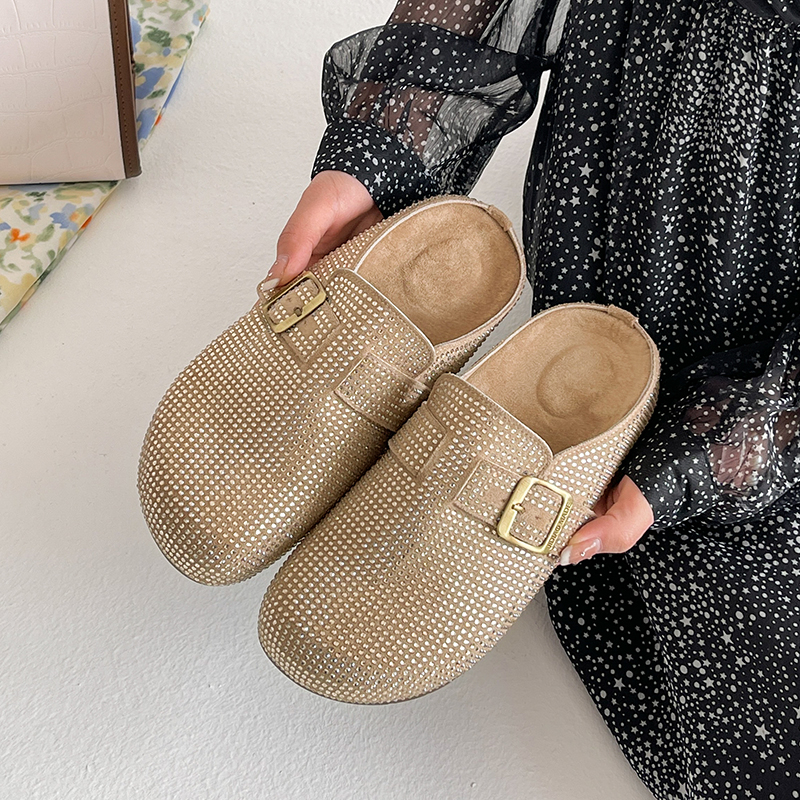 Women Slippers Crystal Chunky Outdoors Shoes for Women Summer House Luxury Beach Designer Sandals Slides Women Zapatos De Mujer