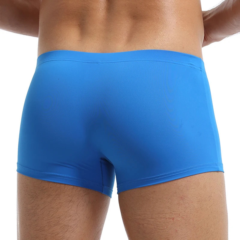 Mens Ice Silk Boxing Breathable Underwear Ultra Thin Shorts Sexy 250417