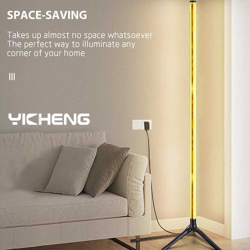 103CM RGB LED Floor Lamp Smart Remote Control Modern Corner Floor Lamp Atmospheric Standing Stand Light Christmas Decor Lighting M251119
