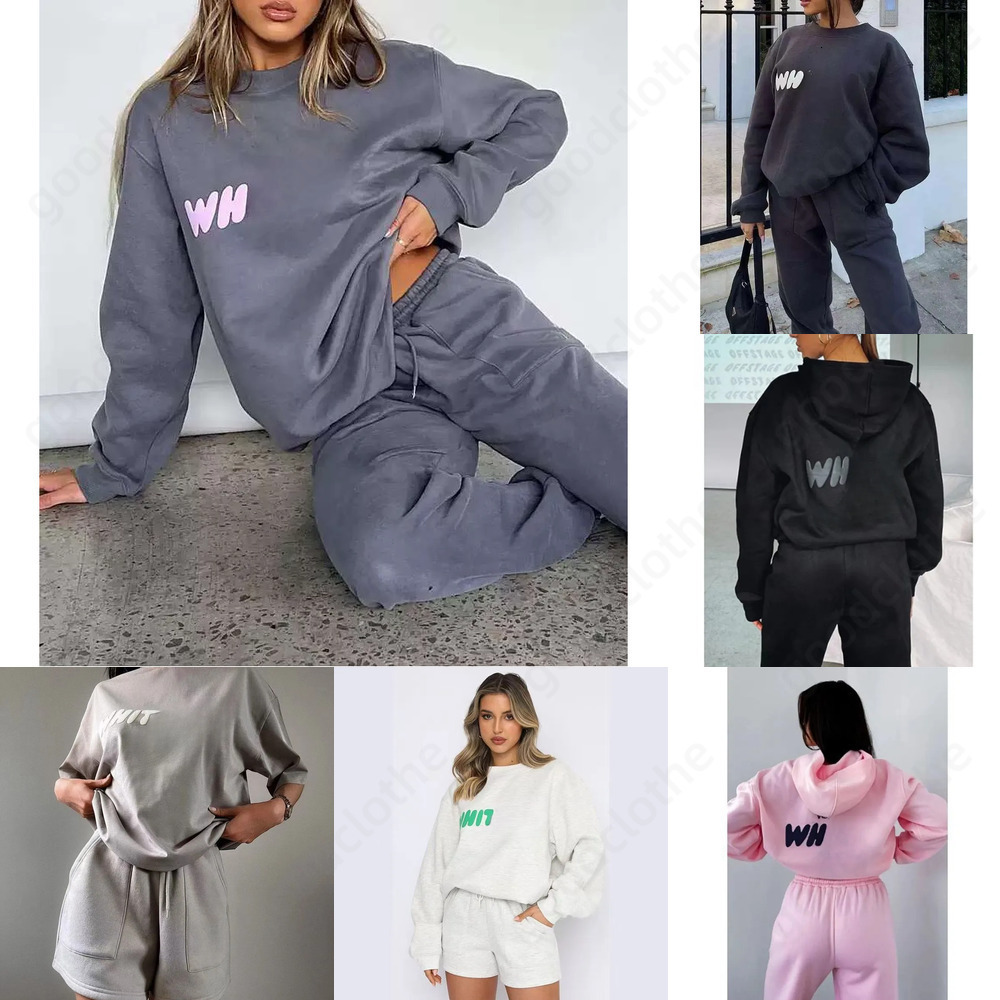 White Foxliness Designer white foxness Women Tracksuits Two Pieces Set New Summer Autumn Hoodie Whitefoxsweatshirtly Fashion Sporty Short Sleeve 1bd