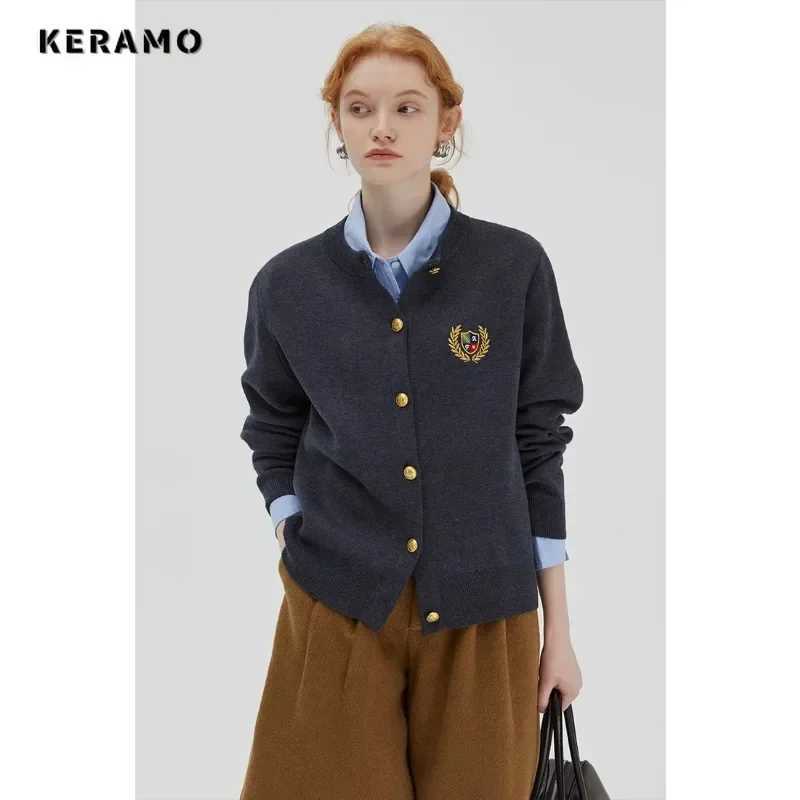 2023 Winter Preppy Style Casual Single Breasted Sweater Women Vintage Luxury Jumpers Knitting Long Sleeve V-neck Loose Cardigans H251119