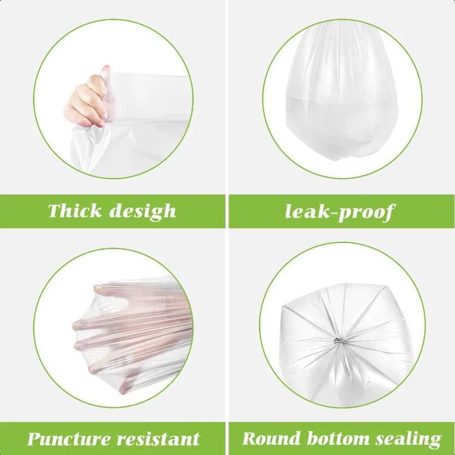 5 Gallon 100 Counts Strong Trash Bags Garbage Bags Bathroom Trash Can Bin Liners Small Plastic Bags for Home Office Kitchen Kit C251119