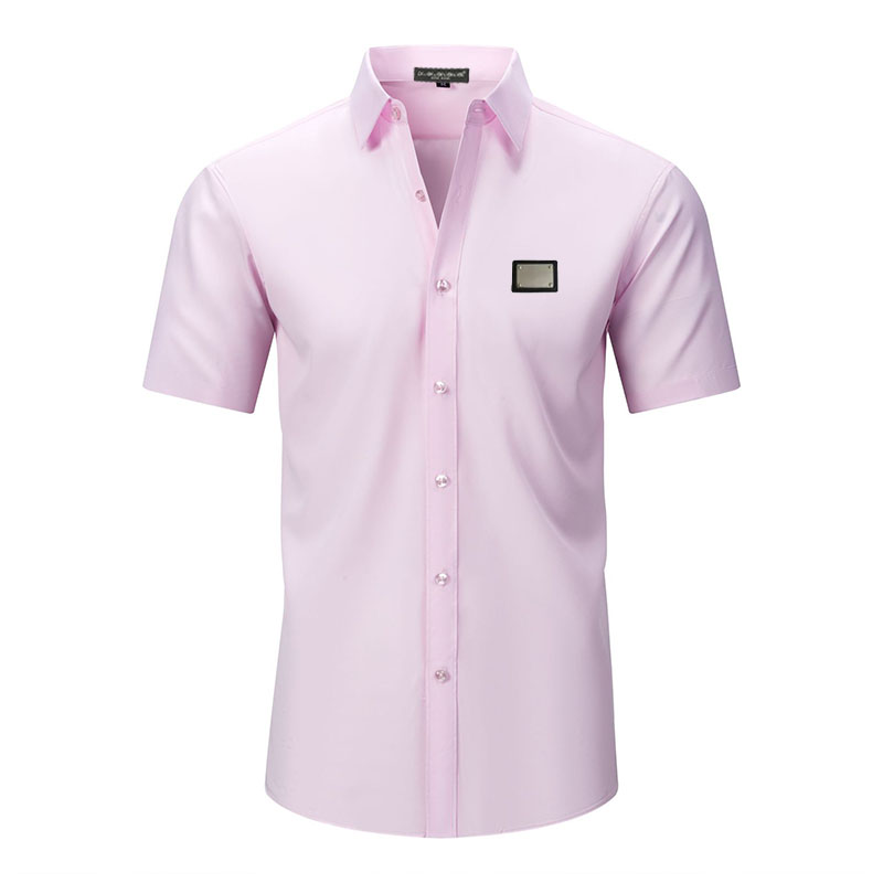 Men's Dress Shirts Business Designer business shirts slim fit versatile all season four sided elastic non ironing men's long sleeved