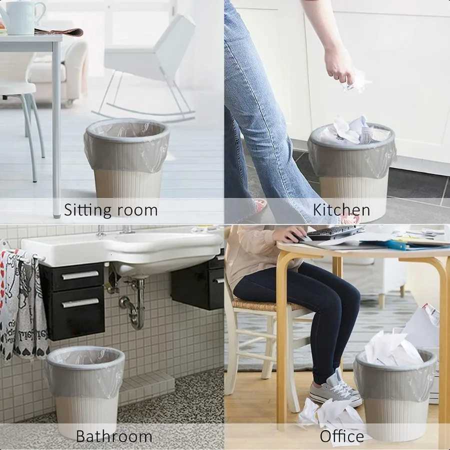 4 Gallon 330 Counts Strong Trash Bags Garbage Bags by Bathroom Trash Can Bin Liners Small Plastic Bags for home office kitchen C251119