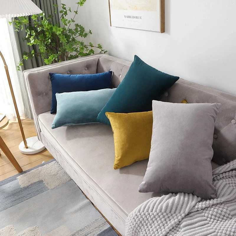Gift Velvet Cushion Covers for Sofa Living Room Luxury Decorative Cover Ultra Soft case 45x45 30x50 50x50 CojinesM251119