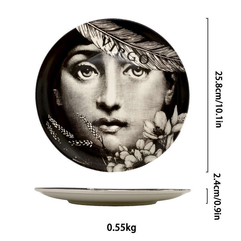 10inch Decorative Hanging Wall Decoration Dining Living Room Ornament Italian Famous Actress Ceramic Art Modern Creative Plate