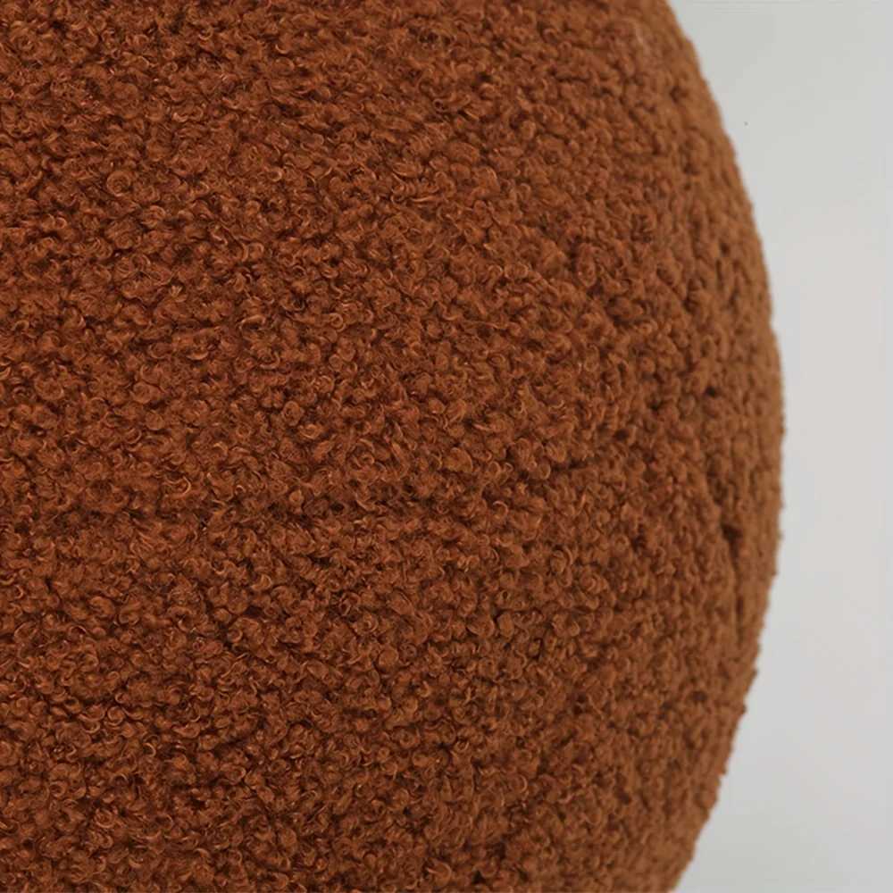 1pc Nordic Style Spherical Cushion Soft Velvet Cushion Solid ColorPlush Sofa Throw Cushion Chair Cushion For Home DecorM251119