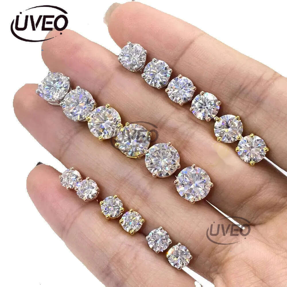 Screwback earring 3mm-10mm piercing jewelry 4 prongs set CVD HPHT lab grown stud in VVS Elegant Dazzg