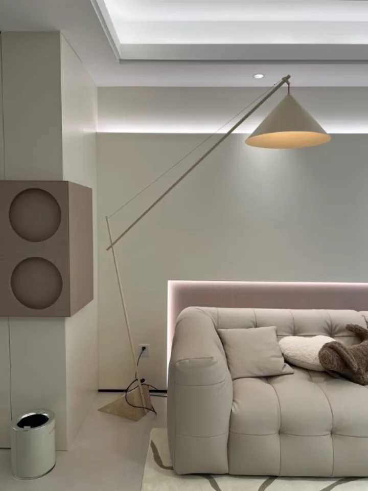 Light French Floor Lamp Nordic Modern Living Room Lamp Bedroom Marble Standing Lamp Fishing Lamp Home Decoration Lamp LED Light M251119