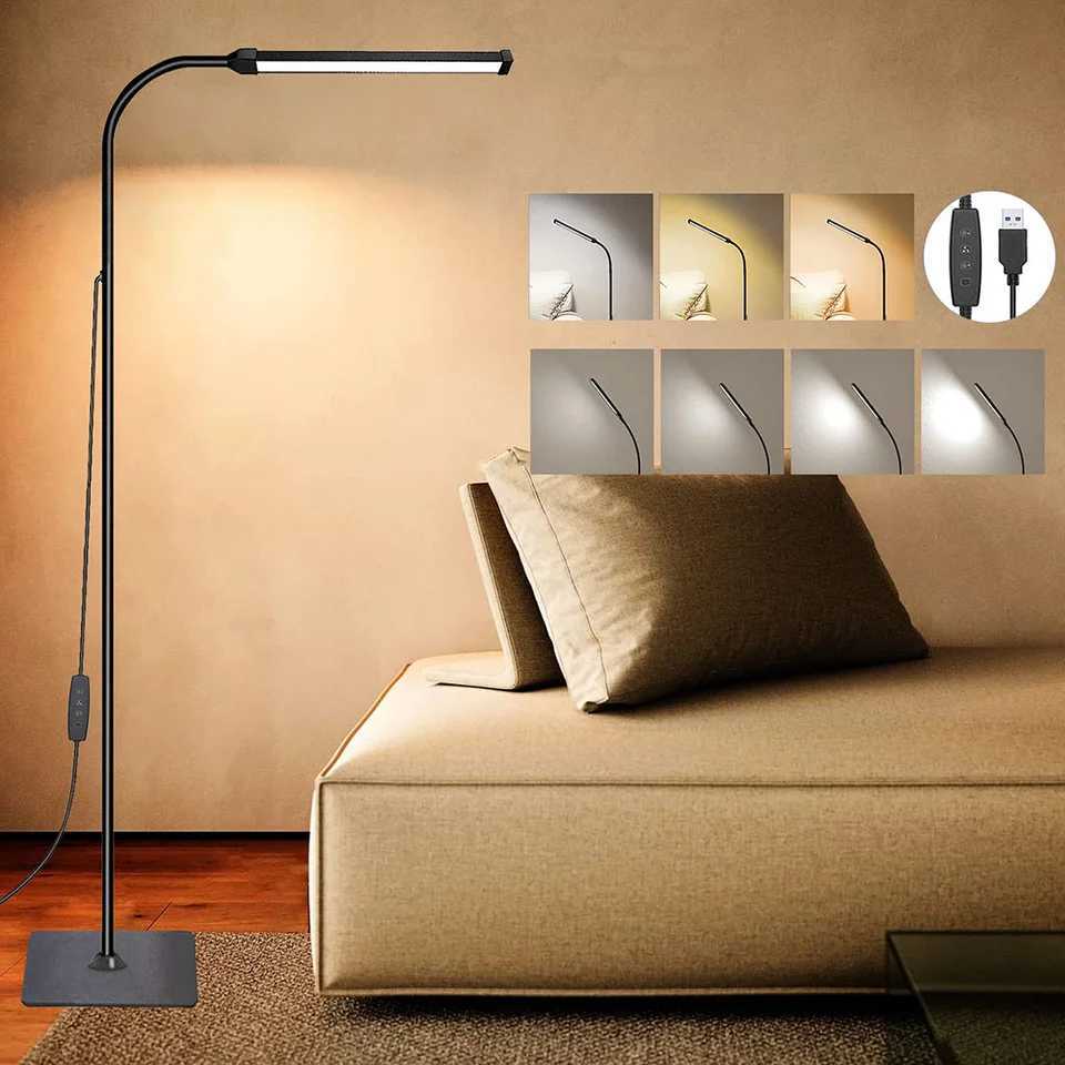 Long table lamp powered by USB 3 color modes available adjustable height and brightness for living room bedroom and study room M251119