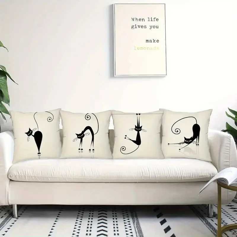 Simple black and white pattern throw covers with digital printing of short plush fabric Car-shaped sofa cushionM251119