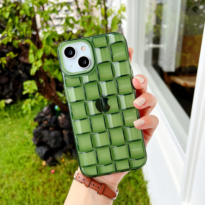 Transparent Woven Pattern Phone Case Suitable for iPhone 17/16 Pro Max Soft Simple Solid Color Protective Case iPhone 15 Pro