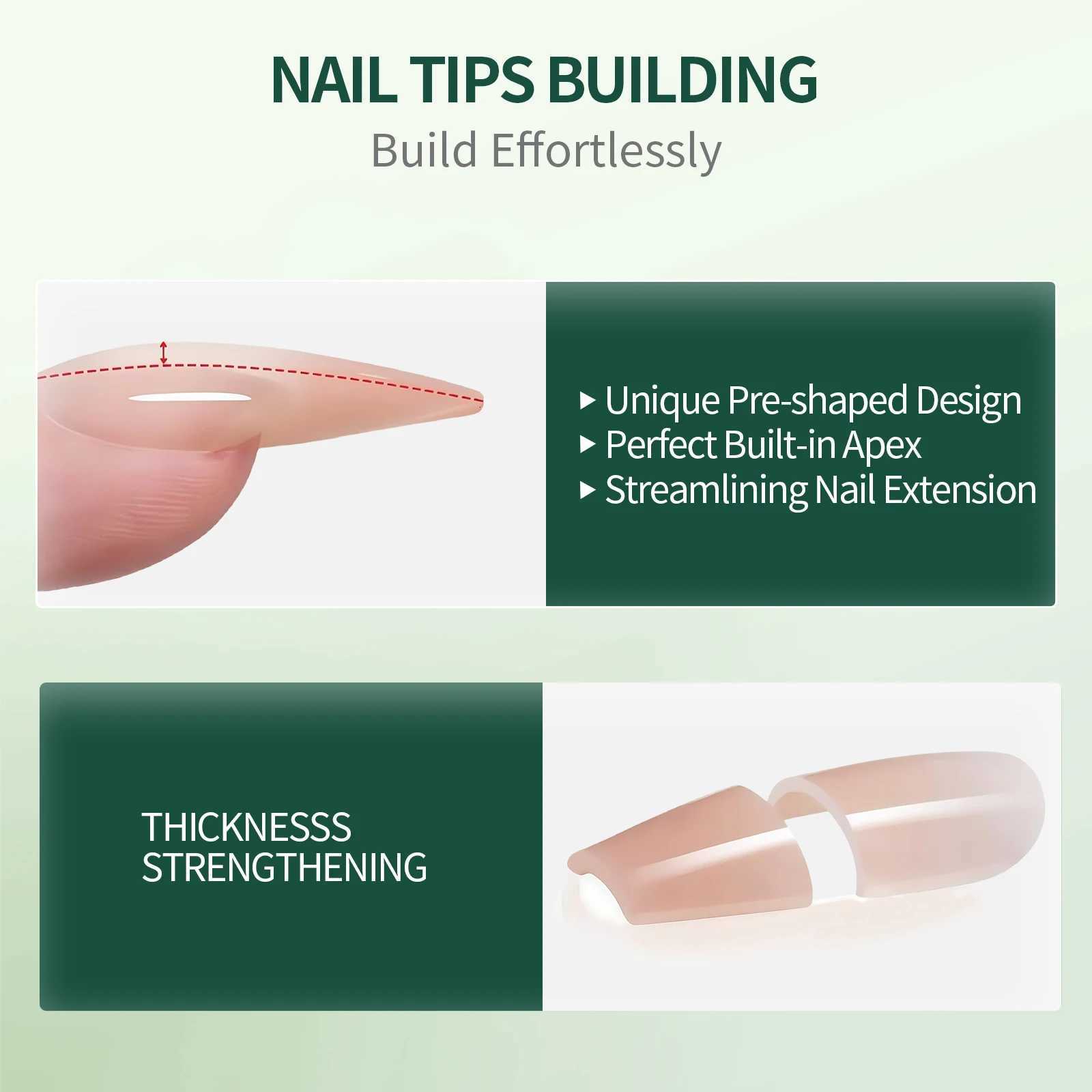 Nailpop Ultra Fit Press On Nails Extra Short/Medium Natural with Base Color Stronger Adhesion Nude Pre-shaped Soft Gel Nail TipsT251118T251119