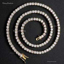 Hip Hop Inspired Designer Necklace for Women with VVS Moissanite - Fashionable Tennis Chain Jewelry