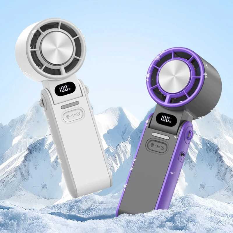 3-in-1 handheld fan portable handheld turbo fan cooling fan with digital display and adjustable speed suitable for outdoor travel and work Z250419
