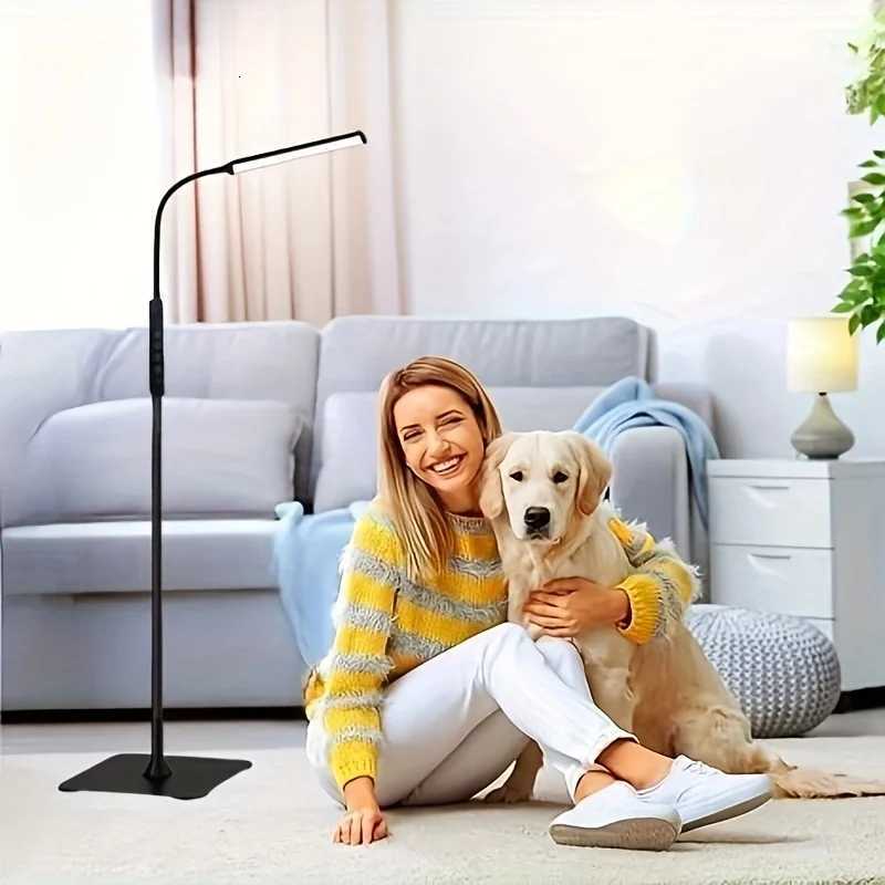 Touch control remote for floor lamp - Adjustable brightness from 10 levels flexible swivel standing lamp for various room M251119