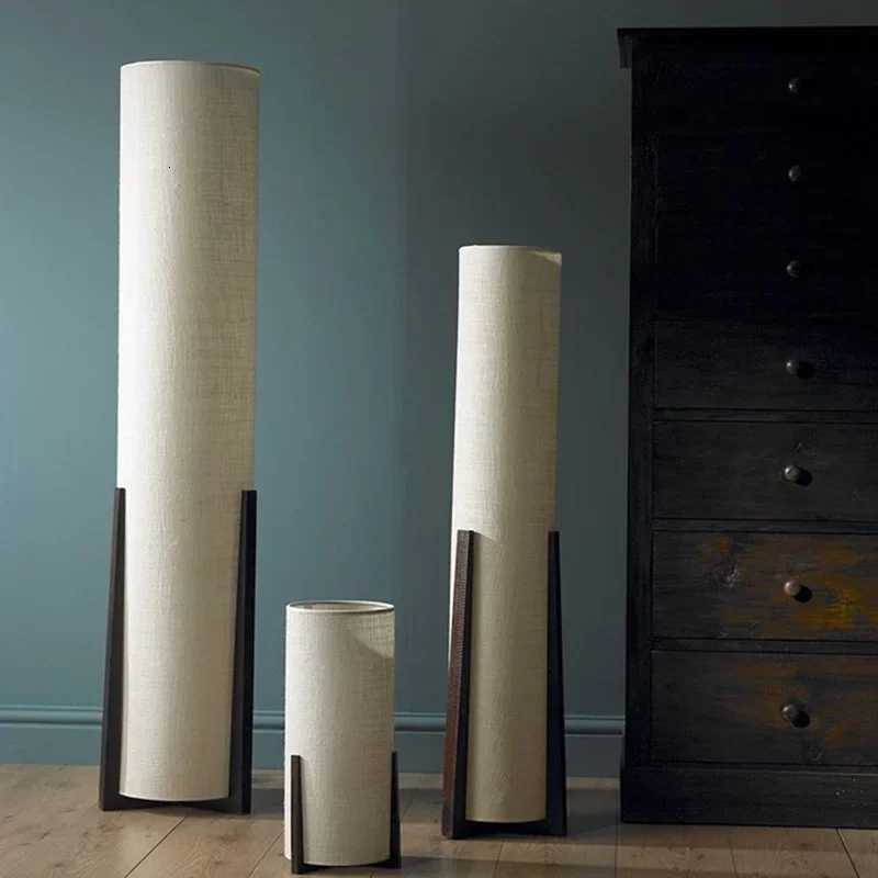 Zen Floor Lamp Japanes Style Light Fabric Shadelamp Minimalist Lamp for Living Room Tatami Wood Chair Lamp Bedroom Sofa Light M251119