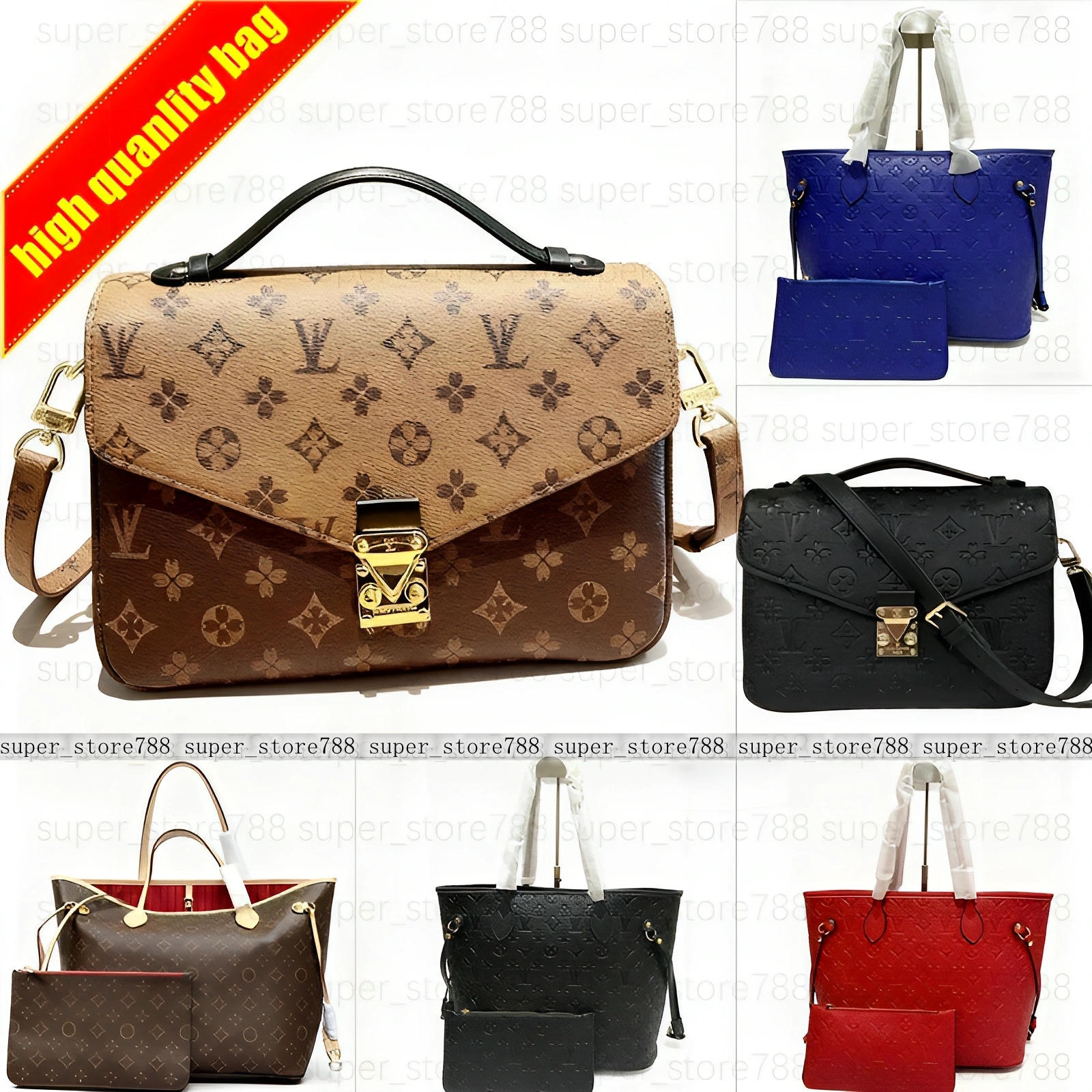 Luxury designer handbags Pochette Metis women handbag messenger bags in oxidized leather elegant shoulder bag wallets satchels beach bags 10A