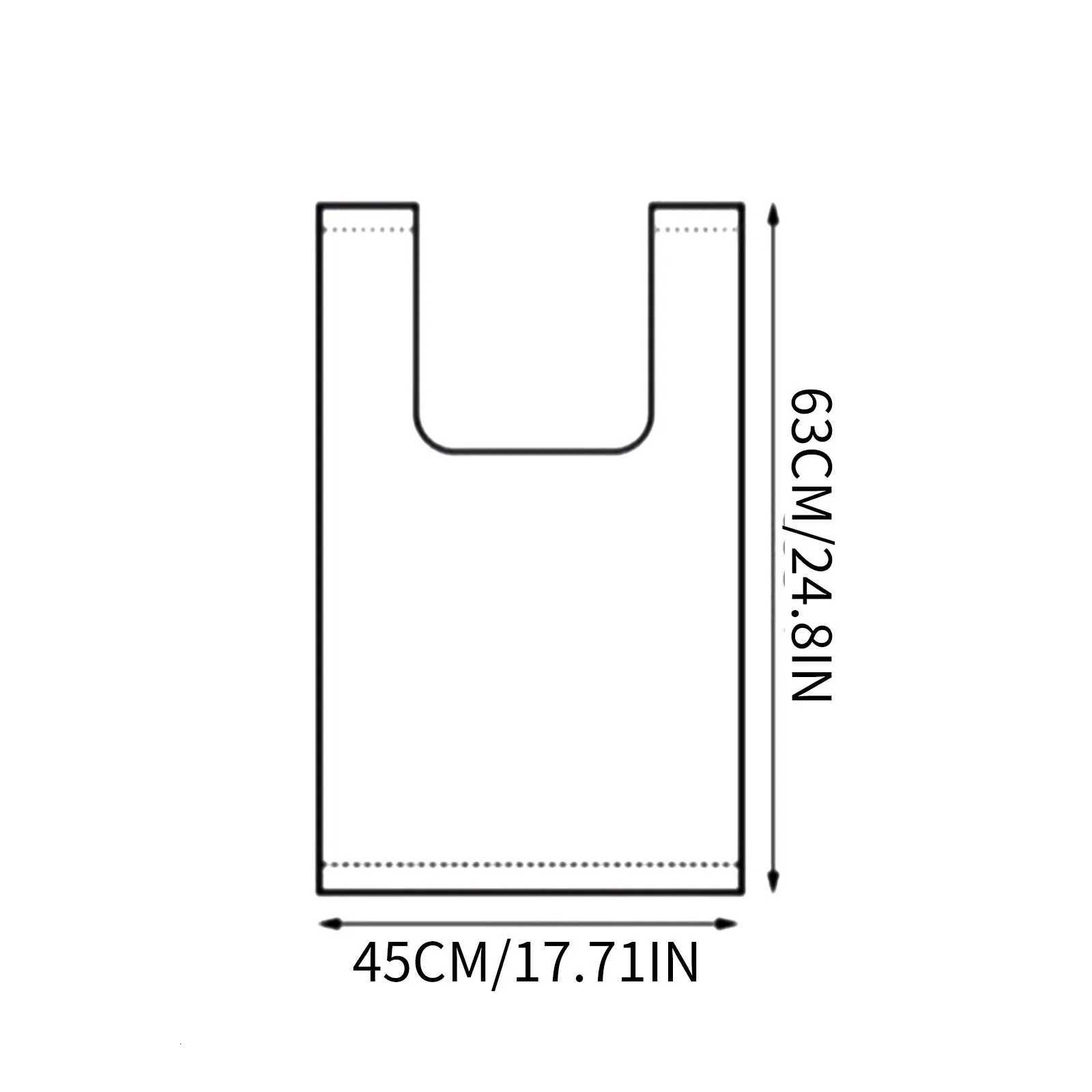 50/100pcs White Plastic Bag Supermarket Grocery Gift Shopping Bag With Handle Vest Bag Kitchen Storage Clean Garbage Bag C251119