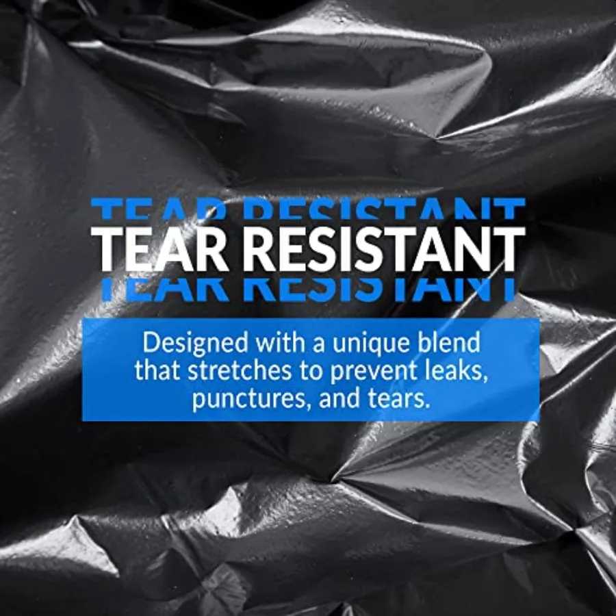 13 Gallon Trash Bags 1000 Bags Black Tall Kitchen Strong Garbage C251119