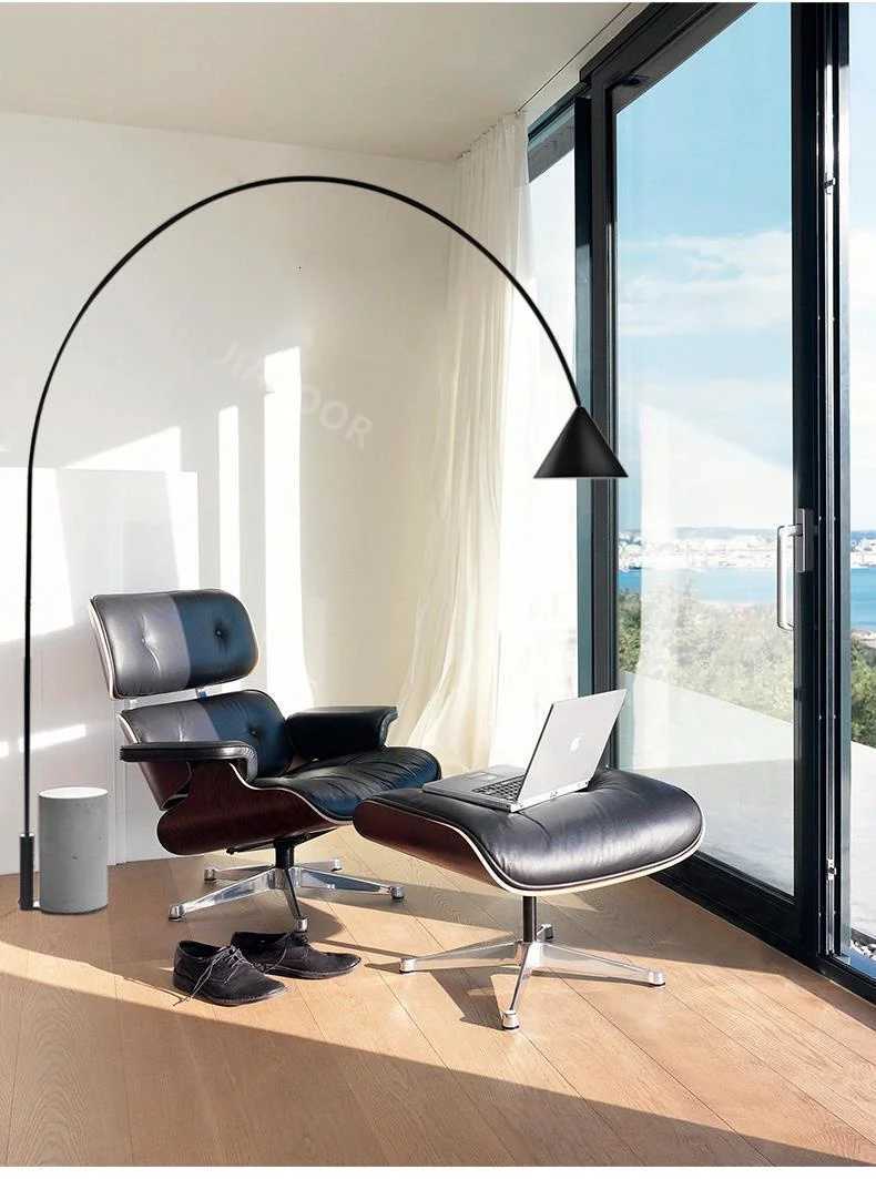 Modern Marble Floor Lamp Sofa Side Standing Lights Fishing Light Bedroom Bedside Lamp LED Room Decoration Villa Lighting Fixture M251119