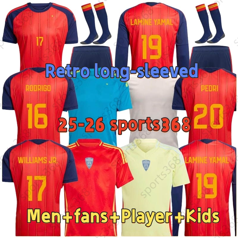 2025 26 27 World Cup Spain soccer jerseys LAMINE YAMAL PEDRI Espana MORATA CARVAL 2026 WILLIAMS JR Spanish Espana OLMO fans Player football shirt home away men kids kit