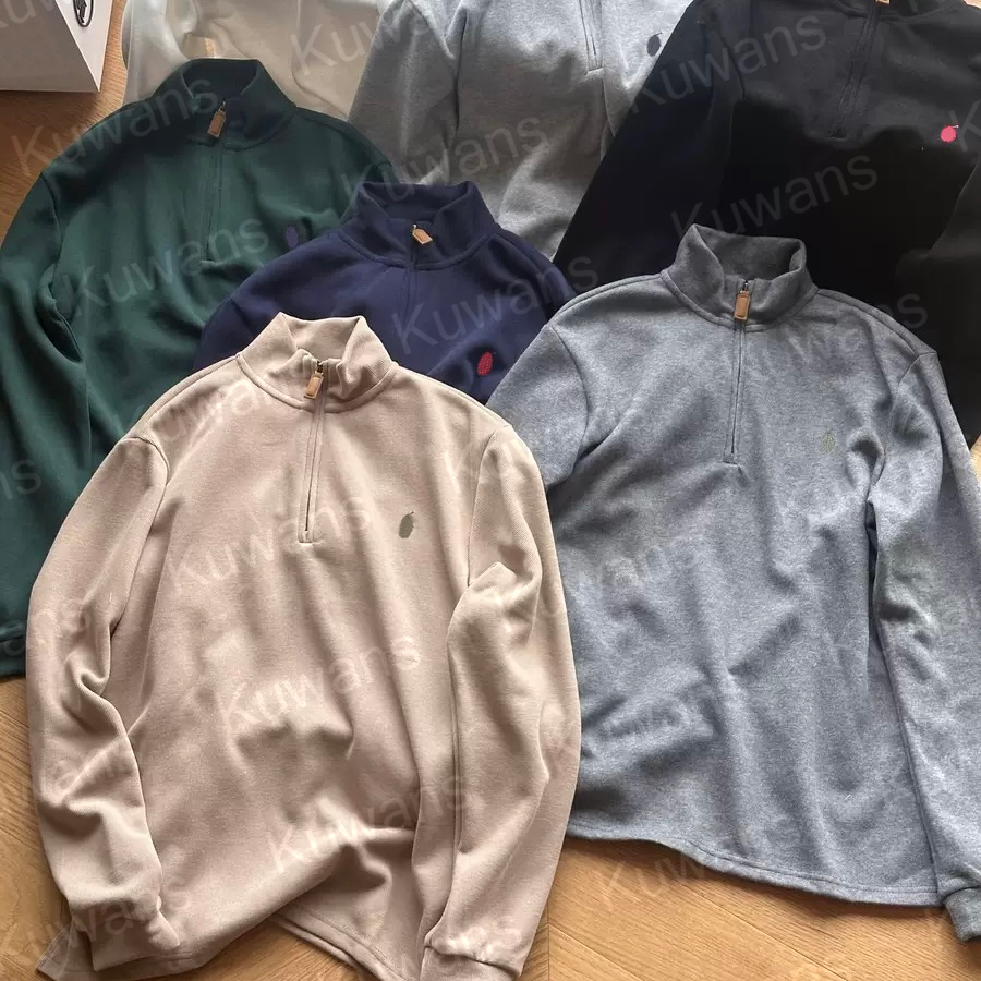 Designer Polo Quarter Zip Mens Top Quailty 1/4 Zip Pullover Mens Sweater Outfit Knit Sweaters Sweatshirt Business Work Clothes Luxury Horser Jumper